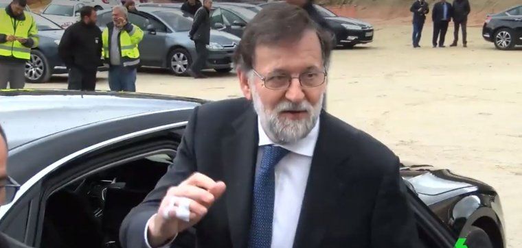 Imagen de Mariano Rajoy tras el accidente.
