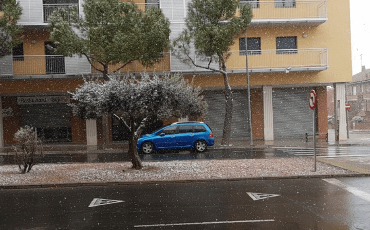 Imatge de la neu a Tàrrega