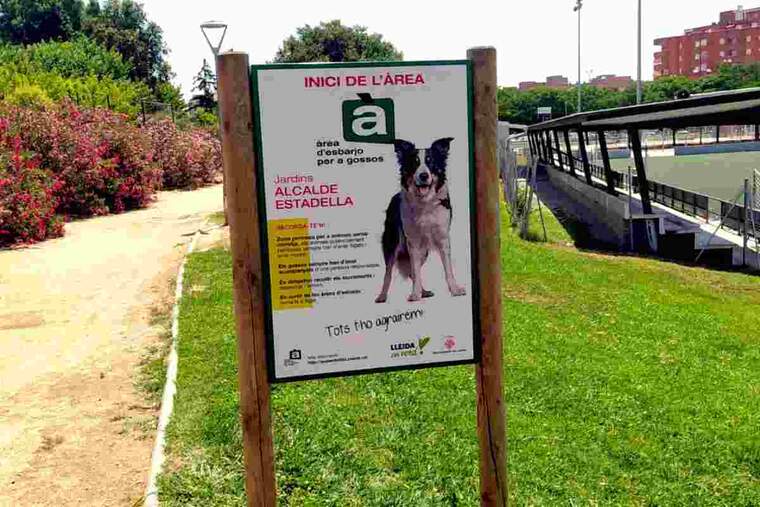 Imatge de la nova zona d'esbarjo per a gossos de Balàfia