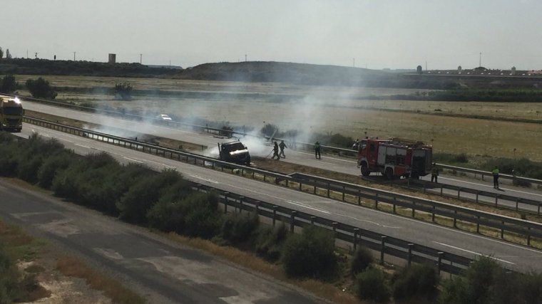 Imatge de l'accident a l'A-2.
