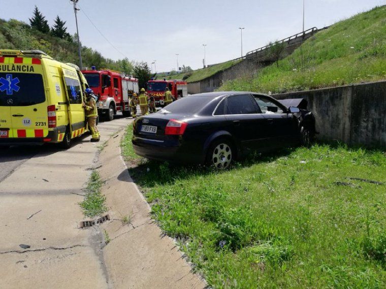 Imatge de l'accident d'aquest migdia a Lleida