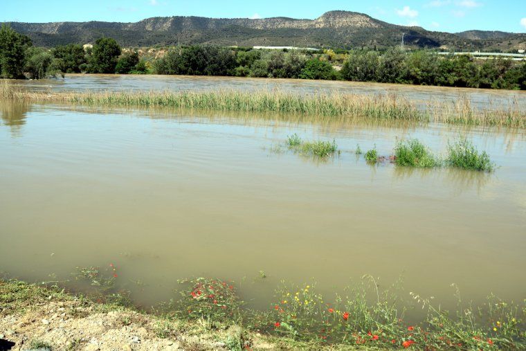 Imatge de l'aiguabarreig dels rius Segre i Cinca, a la Granja d'Escarp