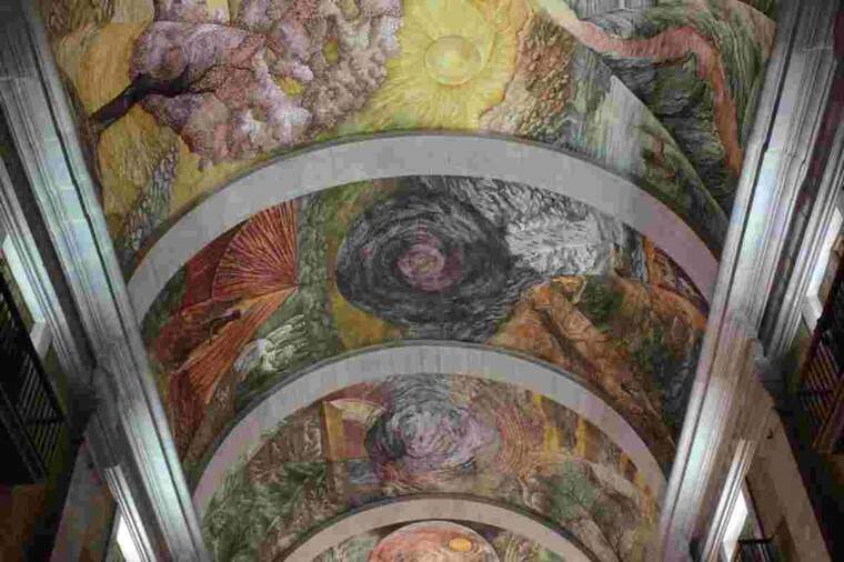 Imatge de les pintures al fresc de Tàrrega