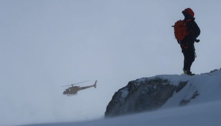 Imatge de l'helicòpter que els va traslladar