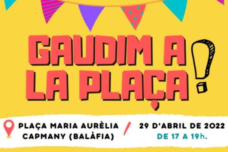 Imatge del cartell del Gaudim la plaça