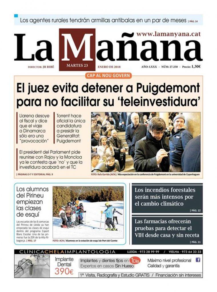La Manyana, dia 23 de gener de 2018.