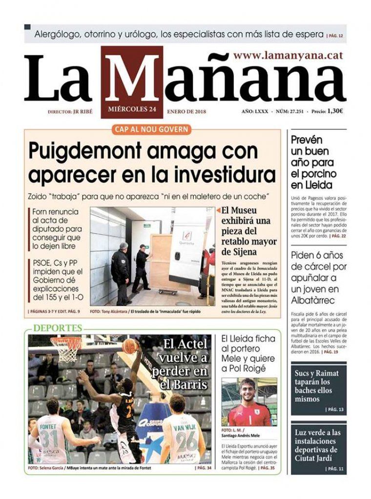 La Manyana, dia 24 de gener de 2018