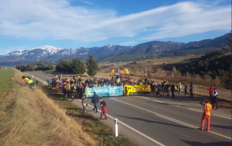 La protesta ha estat convocada pel CDR de la Cerdanya.