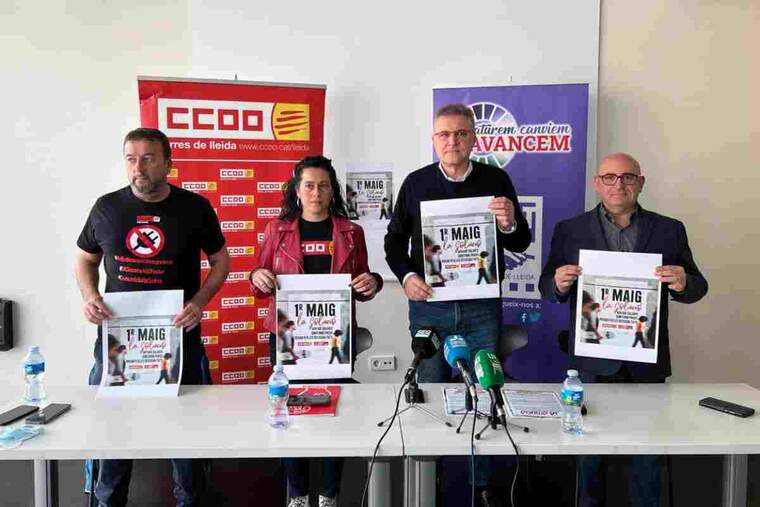Presentació de la manifestació de l'1 de Maig a Lleida