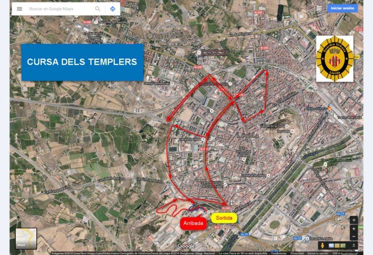 Recorregut de la XII Cursa dels Templers de Lleida.