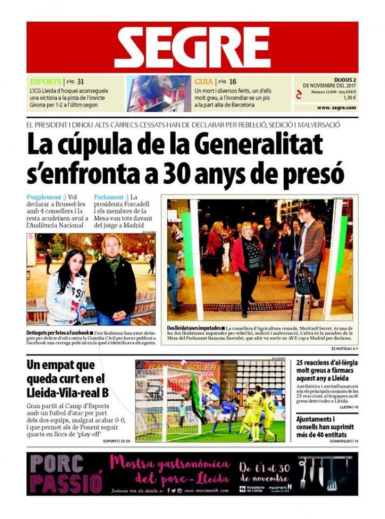 Segre, 2 de novembre