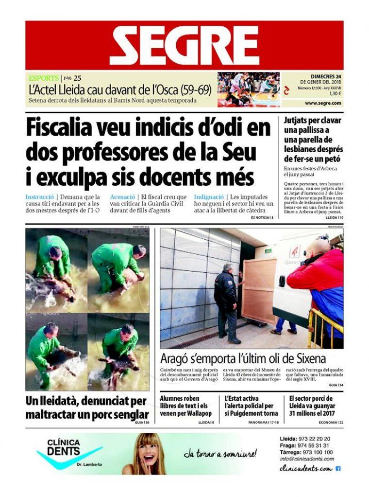 Segre, dia 24 de gener de 2018
