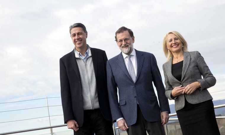 Xavier García Albiol al costat de Mariano Rajoy