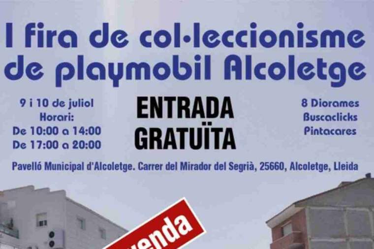 Imatge del cartell de la fira del playmobil d'Alcoletge